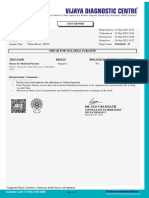 Smear For Malarial Parasite: Test Report Mrs. Harini 27 Years / Female 230200051429