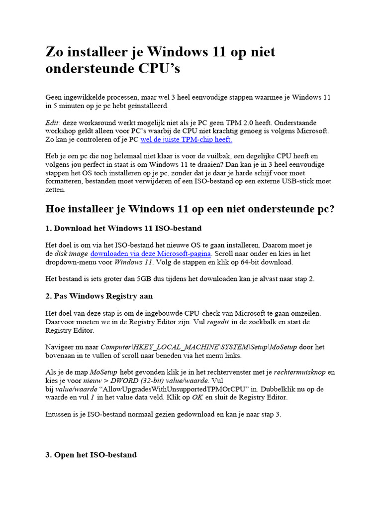 Windows 11 Op Oude PC | PDF