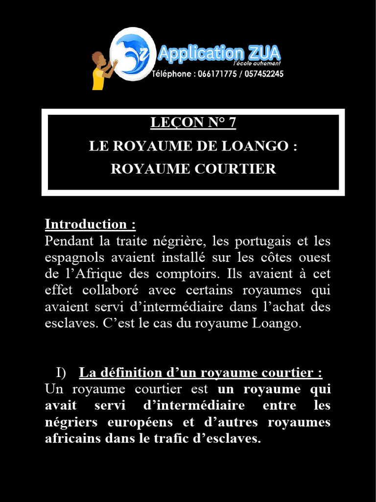 Histoire et organisation du royaume Loango | PDF | Histoire de l'esclavage
