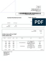 Contract and Servi Ce Form: CCM' S Cal L T o API F or Conp Free Nano SI M