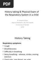 Respiratory System - History and Physical Examination