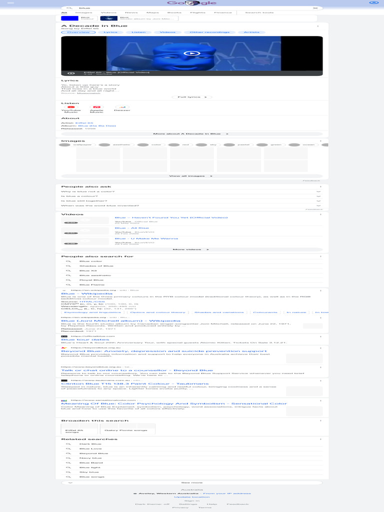Blue - Google Search | PDF | Blue | Color