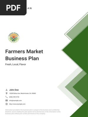 Farmers Market Business Plan