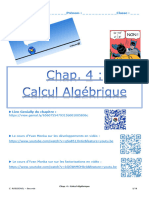 Chap 4 Calcul Algébrique ELEVE