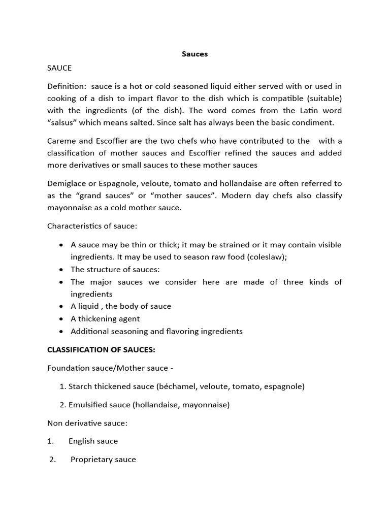 3rd Unit Sauce | PDF