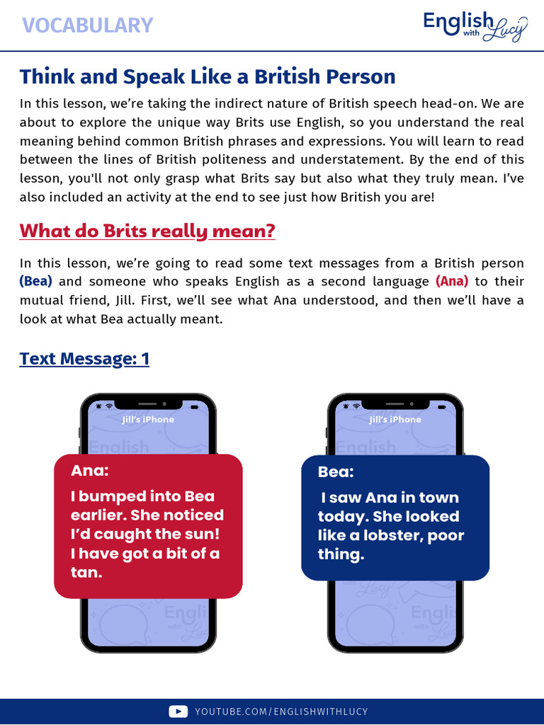 Think And Speak Like A British Person Pdf