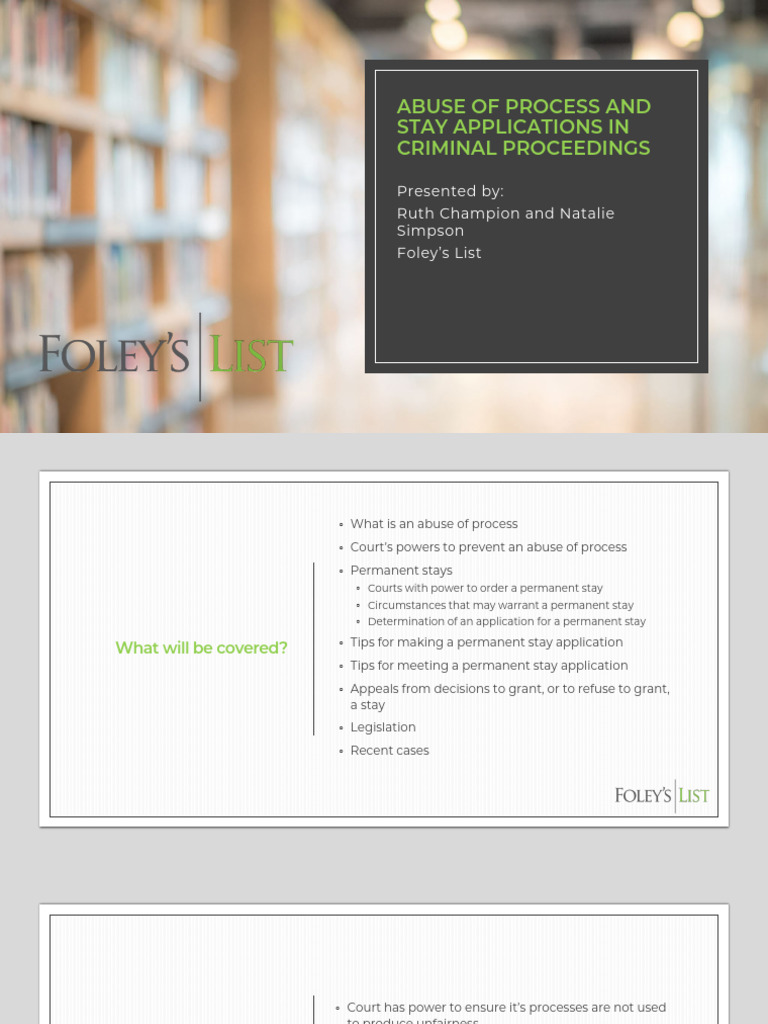 Abuse of Process in Criminal Cases | PDF | Prosecutor | Trials