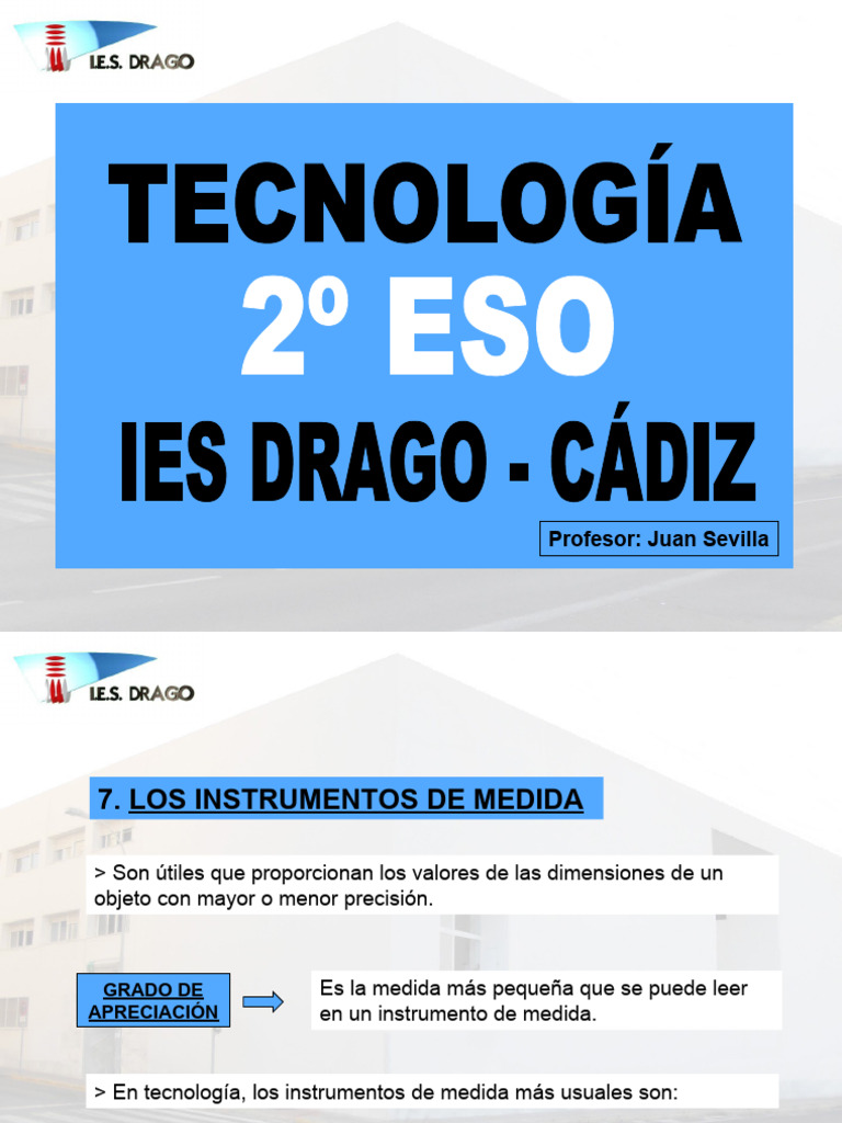 2eso Tec t1 07-Instrumentos Medida 3 | PDF | Equipo | Metrología