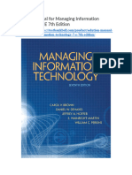 Solution Manual For Managing Information Technology 7 e 7th Edition