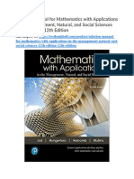 Solution Manual For Mathematics With Applications in The Management Natural and Social Sciences 12th Edition 12th Edition