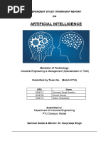 Project Report On Artificial Intelligence