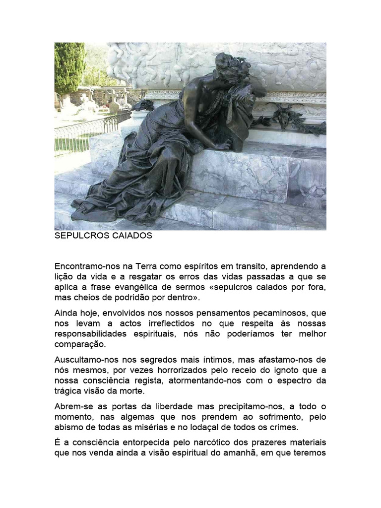 Sepulcros Caiados: Reflexões Espirituais | PDF