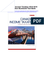 Canadian Income Taxation 2018 2019 21st Edition Buckwold Test Bank
