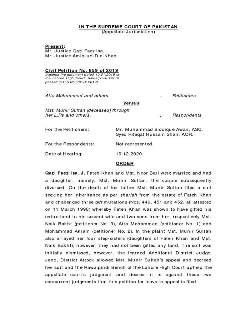 Supreme Court Ruling on Inheritance Dispute | PDF | Judgment (Law ...