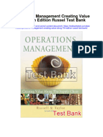 Operations Management Creating Value Along 7th Edition Russel Test Bank