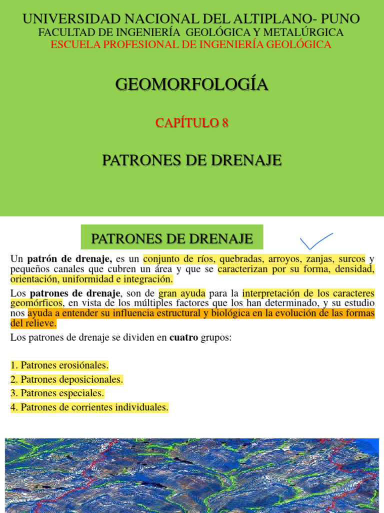 Patrones de Drenaje en Geomorfología | PDF | Río | Geomorfología