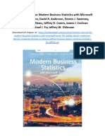 Solution Manual for Modern Business Statistics With Microsoft Excel 7th Edition David r Anderson Dennis j Sweeney Thomas a Williams Jeffrey d Camm James j Cochran Michael j Fry Jeffrey w