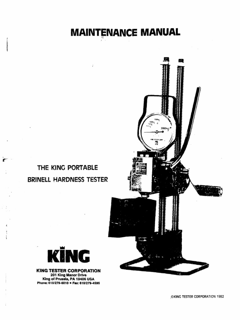 Hardness Testers KB Maintanence Manual English | PDF