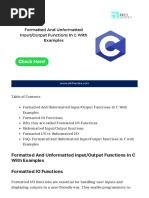 Formatted and Unformatted Input - Output Functions in C With Examples
