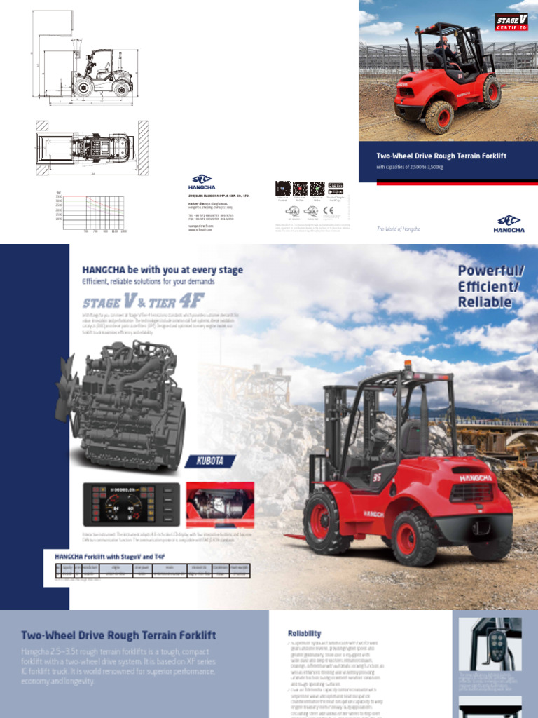2.5-3.5t 2WD Rough Terrain Forklift | PDF | Diesel Engine | Axle