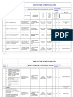 Inspection & Test Plan (Itp) Acs