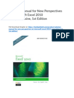 Solution Manual For New Perspectives On Microsoft Excel 2010 Comprehensive 1st Edition