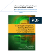 Solution Manual For Nursing Delegation Setting Priorities and Making Patient Care Assignments 2nd Edition