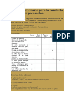 Test y Cuestionario para La Conducta Agresiva en Preescolar de Zabdiel Quiroz