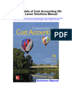 Fundamentals of Cost Accounting 5th Edition Lanen Solutions Manual