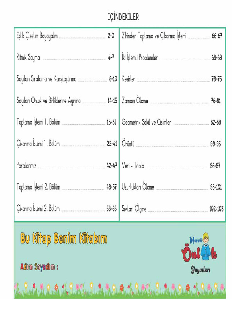 1 Sinif Matematik Kitabi Pdf