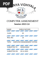 Project Report On Employee Management System-1