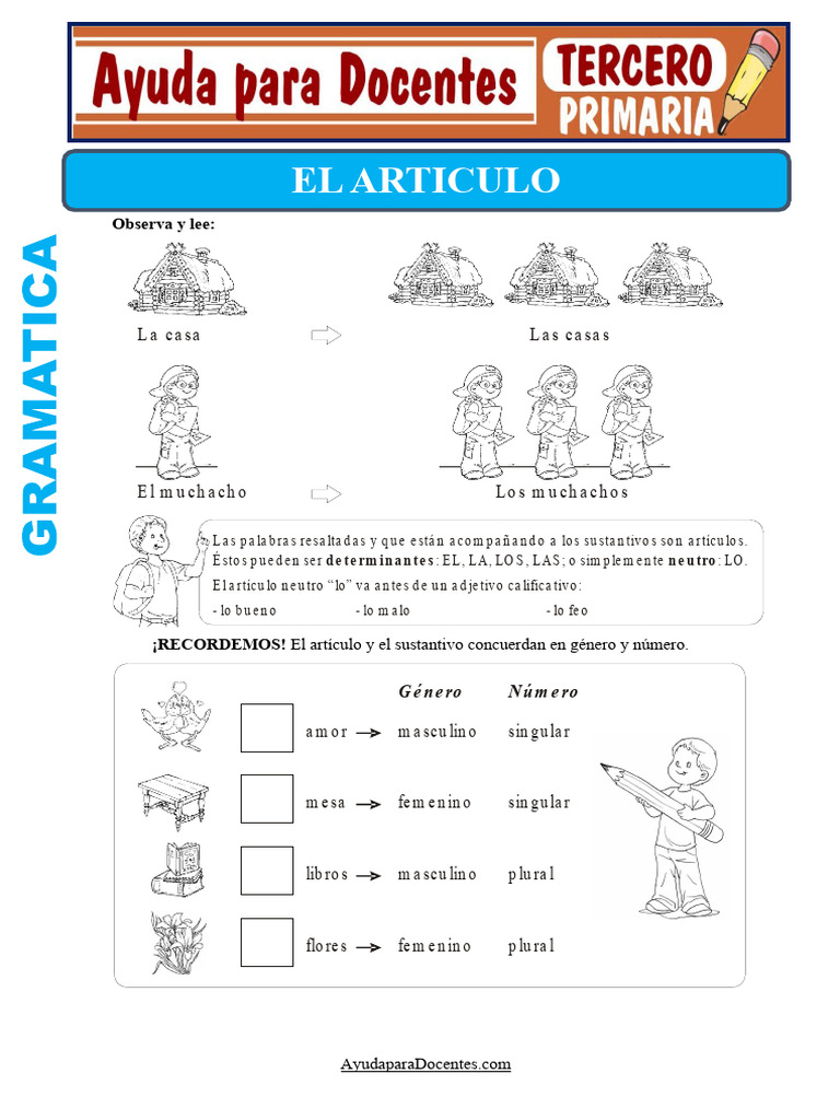 El Articulo para Tercero de Primaria 1 | PDF