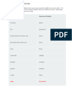 Vocabulary Differences and Grammar Difference Am Vs BR