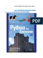 Solution Manual For Python For Everyone 2nd Edition