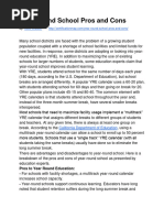 Modified School Year Calendar FAQs | PDF | Child Care | Relationships