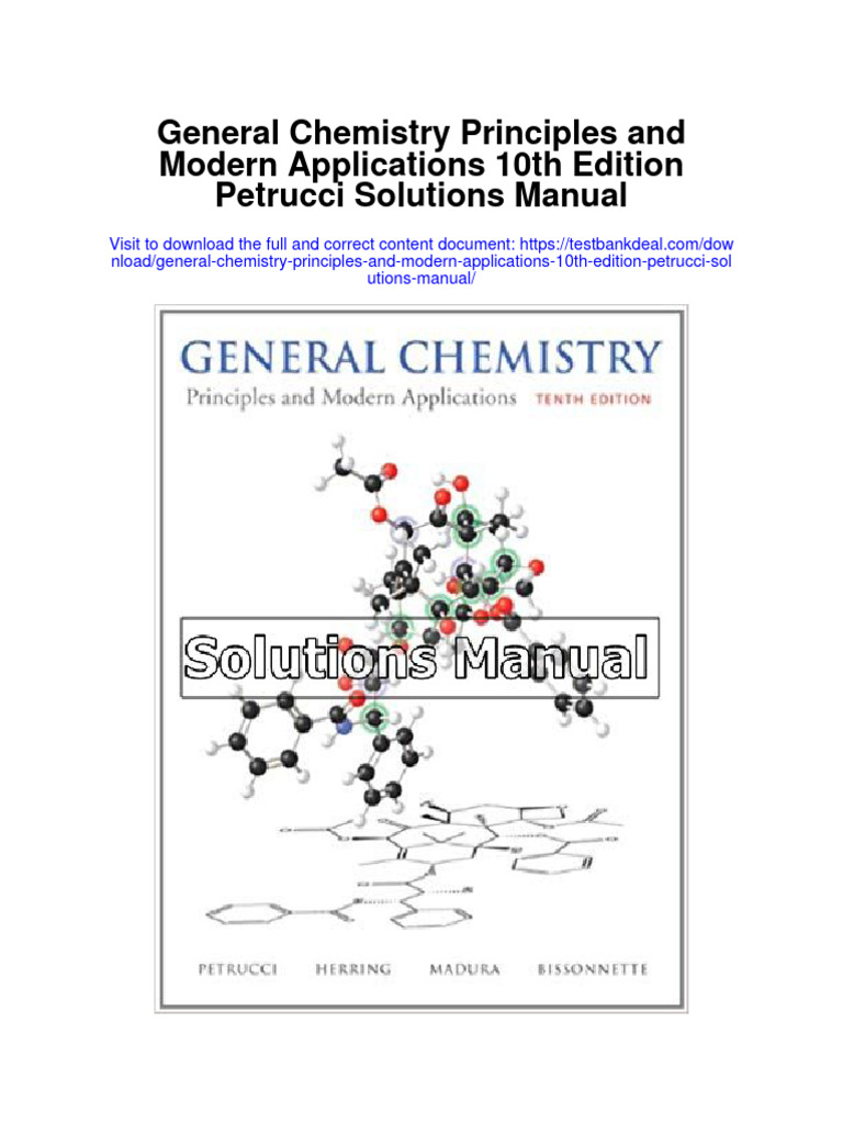 General Chemistry Principles and Modern Applications 10th Edition