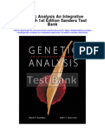 Genetic Analysis An Integrative Approach 1st Edition Sanders Test Bank