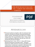 Analisa Politik Hukum Dan Evaluasinya