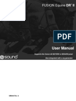 Eklin Sound Fusion Equine DR II User Manual Um0005 Rev A