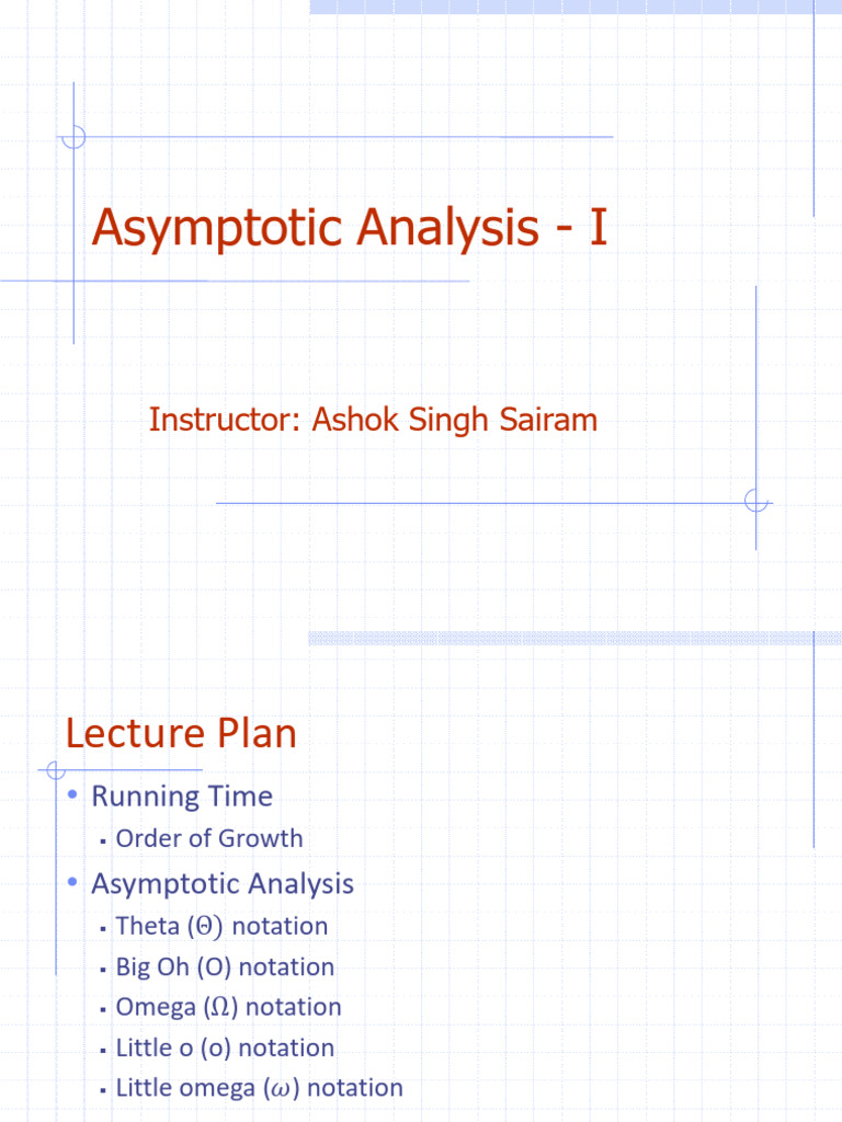 Asymptotic Analysis in Algorithms | PDF | Inequality (Mathematics ...