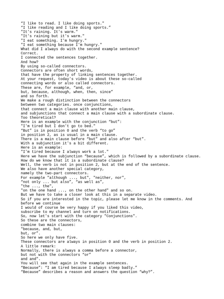 Learn The Most Important ??german Connectors Improve Your German in