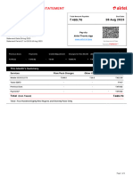 Postpaid Monthly Statement: Pay Via Airtel Thanks App