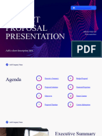 Project Proposal Business Presentation in Dark Blue Pink Abstract Tech Style