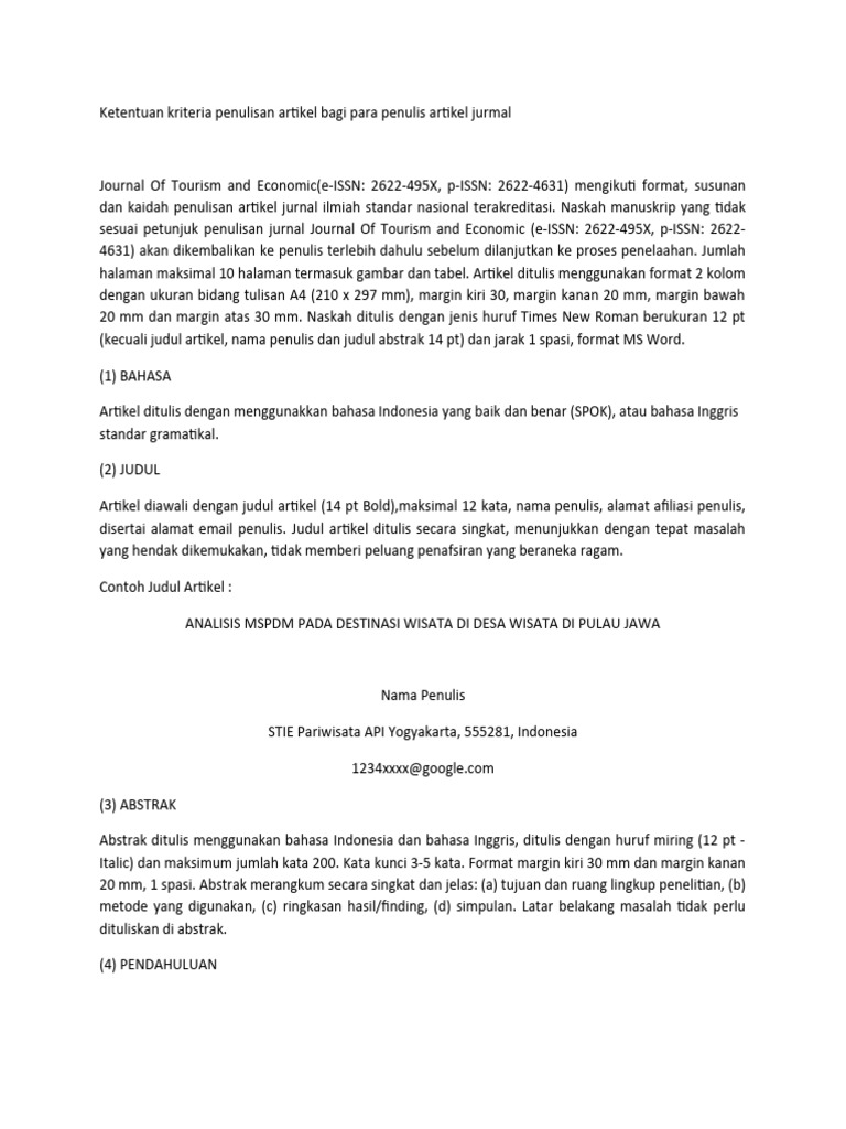 Template JTE Bahasa | PDF