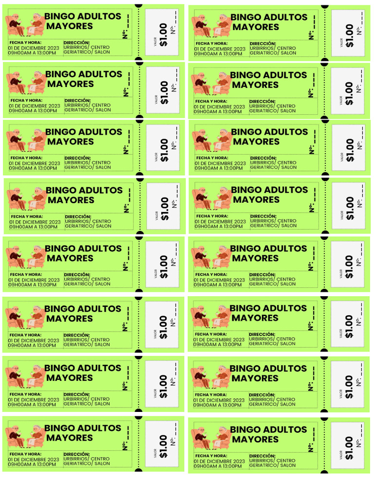 Ticket Bingo PDF