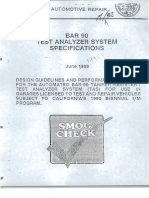 Bar 90 Test Analyzer System Specifications 1989 1