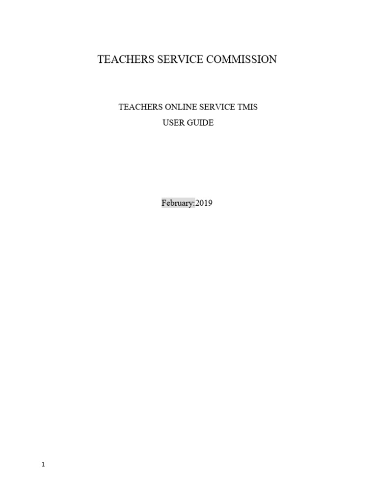 TMIS Teacher Online Service Guide | PDF | Button (Computing) | Login