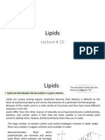 Lecture 15 - Lipids