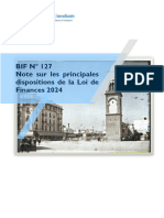 BIF #127 Note Sur Les Principales Dispositions de La Loi de Finances 2024