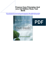 Corporate Finance Core Principles and Applications 3rd Edition Ross Test Bank